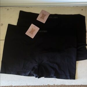 Savage X Fenty Women’s 3X Plus Black Boxer Briefs Boyshorts Panties